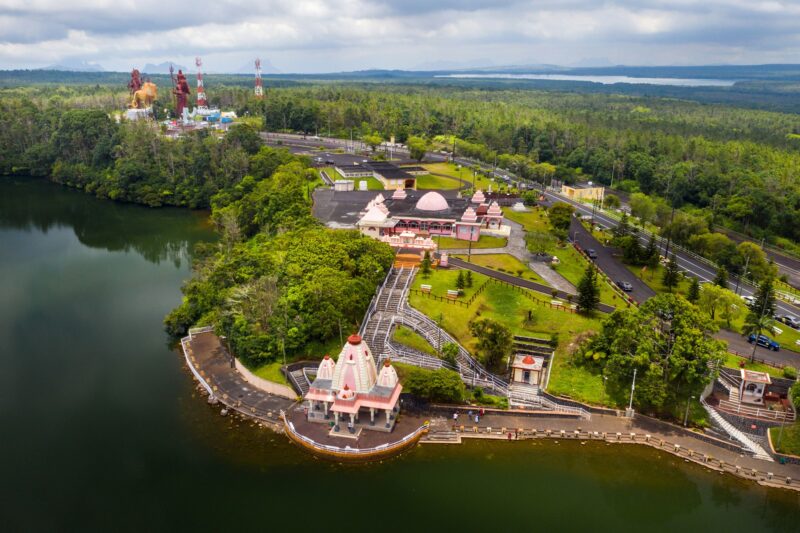 The Ganga Talao Temple in Grand bassin, Savanne, Mauritius