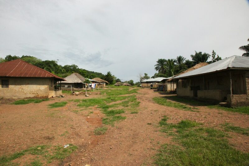 Village houses of Sierra Leone, Africa