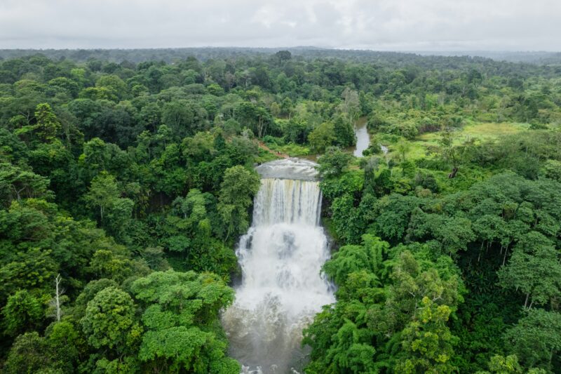 Waterfall in the forest in bolaven plateau Laos