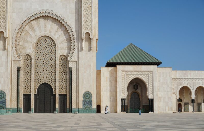 White mosque in Casablanca, Morocco